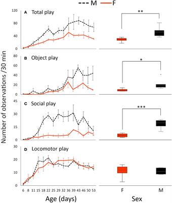 Male chicks play more than females – sex differences in chicken play ontogeny